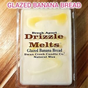 GLAZED BANANA BREAD by SWAN CREEK CANDLE CO Drizzle Melts Natural Wax 5.25oz NWT